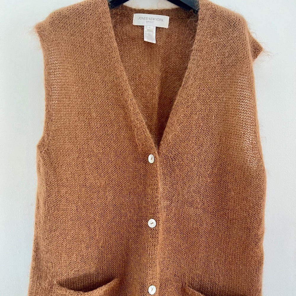 Jones New York Sport - Long Brown Mohair Vest (L)